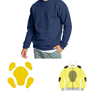 Sweat-shirt de moto personnalisé avec protection CE niveau 2, col rond, imperméable et coupe-vent, vêtement de sport de haute qualité pour - Product Image 2
