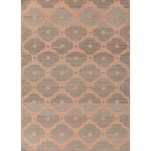 พรมขนสัตว์ทำมือสีเบจน้ำตาลลายเรขาคณิตทรงสี่เหลี่ยมผืนผ้าสำหรับตกแต่งบ้าน ห้องนั่งเล่น หรือห้องวัยรุ่น รุ่น ADWL-13130 - Product Image 1