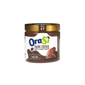 Crèmes à tartiner au cacao noir à base de plantes OraSi, véganes, sucrées, italiennes, 180 g, paquet de 6 unités, carton, durée de conservation de 360 jours - Product Image 1