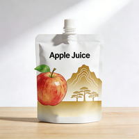 Emballage de jus de fruits liquides, de yaourt et de boissons en nylon de qualité alimentaire, sur mesure, 100 ml, forme unique, poche à bec verseur, sachet de yaourt