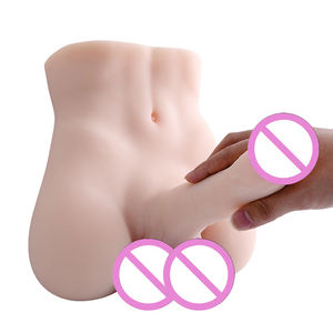 Taza de masturbación realista para mujeres con tacto Real, huevos, muñeca deslizante, productos de juguetes Gay para mujeres, Torso masculino de medio cuerpo con consolador grande - Product Image 4