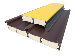 Tôle de toiture en aluminium et polyuréthane à rupture de pont <span class=keywords><strong>thermique</strong></span>, isolation <span class=keywords><strong>thermique</strong></span> et phonique, résistante au feu et à l'eau, écologique, pour villas de luxe modernes - Product Image 1