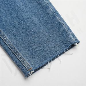 Stylish <b>Button</b> <b>Fly</b> Denim Customized Color <b>Women's</b> <b>Jeans</b> OEM Service Breathable Latest Collection Fashion Light Washed Pants - Product Image 6