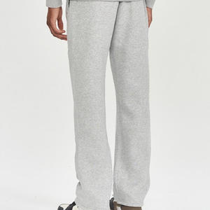 Gran oferta, Pantalones rectos para correr para hombre, pantalones largos de algodón de cintura alta, pantalones transpirables, informales, de Color sólido, tejido no tejido - Product Image 3