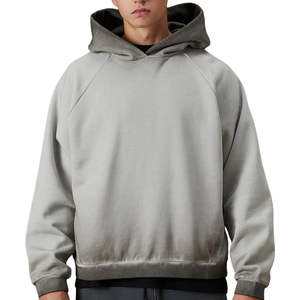 Nouvelle arrivée hiver 2025, sweat à capuche uni avec poche, style streetwear, délavage acide, vert vintage, polaire 350 g/m², unisexe, écologique - Product Image 4