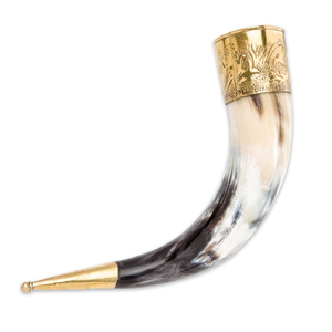 Cuerno Vikingo para Beber, Hecho a Mano, Ecológico, con Patrones Decorativos y Técnica Pulida - Product Image 5