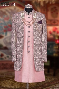 Designer brodé Indo Western Sherwani marié mariage Sherwanis homme Sherwani à des prix abordables, fabricants au Pakistan - Product Image 6