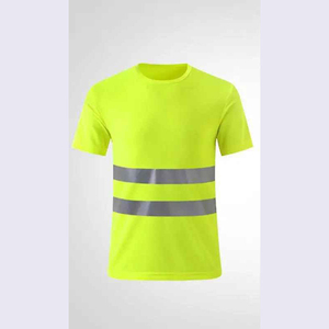 Camisetas de seguridad laboral reflectantes de manga corta personalizadas con cinta reflectante Ropa de trabajo de alta visibilidad de seguridad minera de fábrica - Product Image 1