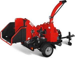 Trituradora de madera GX690 de 22 HP y 688 cc con motor de gasolina de dos cilindros y alimentación hidráulica de 7 entradas, lista para enviar - Product Image 1