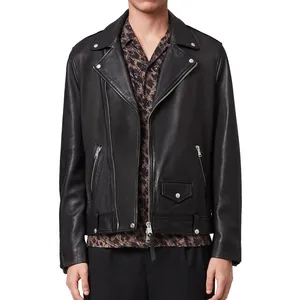 AllSaints Milo Leather Biker Jacket Nordstrom For Male Lonics Distressed Brown Leather Biker Custom Fashion Leather Jacket