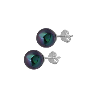 Pendientes de Plata de Ley 925 con Perla de Concha de 8 mm, Forma Perfecta, de Mallorca, Turquía, Recién Llegados - Product Image 2