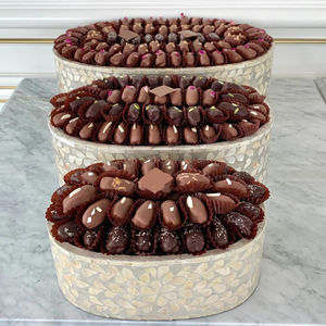 Présentoirs en métal chocolat et dattes Dessert Cupcake Platters Lot de 3 pour mariage et fêtes de restaurant - Product Image 6