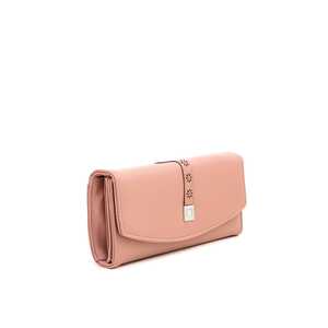 Cartera informal hecha a mano Beige P70863 Tarjetero largo con cierre abierto Cuero de vaca Forro de nailon Patrón de logotipo beige - Product Image 2