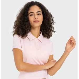 Nouveaux arrivages Polo de sport design de haute qualité pour femmes, t-shirts courts et solides avec impression de logo personnalisé! - Product Image 5