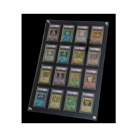 Support mural en métal transparent plexiglas Baseball Card Display Case 16 Graded Large Sports Lockable Acrylic Card Case