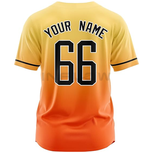 Maillot de Baseball Sublimation Personnalisé Nom Numéro Hommes Maillots Adultes Sportwear Équipe Uniforme Respirant Séchage Rapide 100% Polyester - Product Image 6