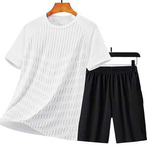 Venta al por mayor de secado rápido deportes Fitness seco camiseta elástica corta para correr ropa de entrenamiento transpirable sublimación gruesa - Product Image 2