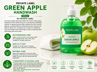 Savon liquide pour les mains à la pomme verte, marque privée, 500 ml, OEM |   Savon pour les mains vegan aux fruits |   Espagne UE