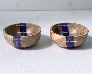 Tazón de resina epoxi de madera natural más vendido Ideal para uso diario en la cocina Disponible en cantidad a granel para la venta - Product Image 2