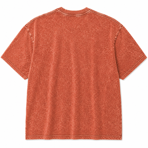 เสื้อยืดลายพิมพ์กรดฟอกทรงหลวม แขนสั้น คอกลม ผ้าฝ้าย 100% สไตล์ลำลอง สำหรับผู้ชาย ออกแบบลายพิมพ์ด้านหน้าได้ตามต้องการ - Product Image 5
