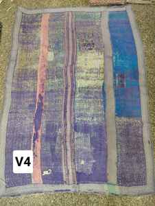 Sostenible 100% algodón Reversible hecho a mano Kantha cosido a mano tradicional Vintage hecho a mano Boho Chic decoración del hogar Kantha - Product Image 3