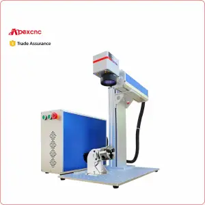 Draagbare Fiber Laser Markering Machine 20W 30W Pen Pat Tag Laser Markering Machine Met Roterende Fabriek Prijs