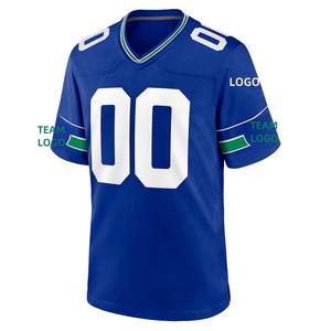 Camiseta de entrenamiento de fútbol americano con número personalizado de la mejor moda, ropa de fútbol de malla de poliéster cómoda para hombres - Product Image 2