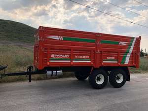 Remolques de volteo para granja, remolque de doble eje, freno de aire de inclinación trasero, 10 tonos, hecho en Turquía - Product Image 5