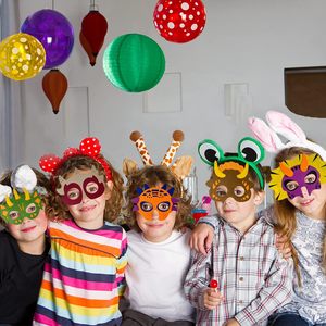 Máscaras de dinosaurio de fieltro para niños, favores de fiesta de dinosaurio, máscaras de dinosaurio, suministros de fiesta de cumpleaños, máscaras de fiesta de dinosaurio para niños y niñas - Product Image 1