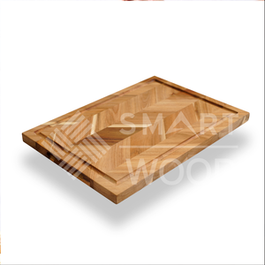Smartwood Planche à découper rectangulaire en bois d'acacia brun naturel avec manche en gros pour la cuisine de détail Préparation des aliments - Product Image 1