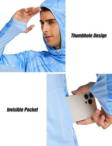 Service OEM, sweat à capuche de pêche unisexe à manches longues, qualité supérieure, taille plus, léger, UPF 50, respirant, imperméable - Product Image 3