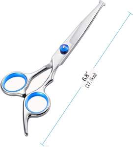 <b>Dog</b> Grooming <b>Scissors</b>,Pet Hair <b>Scissors</b> with Safety Round Tips Heavy Duty Titanium Stainless Steel Professional <b>Dogs</b> Cats Pets - Product Image 2