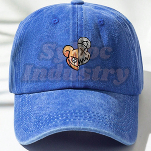 Gorras de mezclilla al mejor precio para envío directo, gorro de mezclilla transpirable de 5 paneles con lavado ácido Vintage elegante para verano - Product Image 3