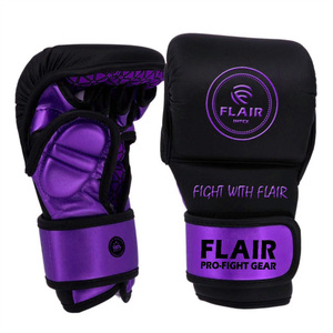 Gants professionnels en cuir PU demi-doigt Mma pour hommes gants d'entraînement grande taille prix usine approvisionnement pour l'entraînement de boxe - Product Image 5