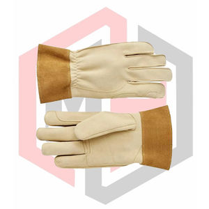Guantes de Jardinería de Cuero Premium para Mujer/Hombre, Resistentes a Espinas, de Piel de Vaca, Color Rosa/Mora, Antideslizantes, Protección Larga para el Antebrazo - Product Image 6