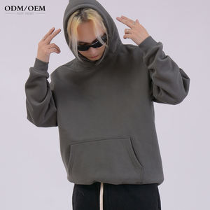 เสื้อฮู้ดดี้ผ้าฝ้ายพิมพ์ลายตามสั่งขายส่ง 400 GSM คุณภาพพรีเมียม สำหรับฤดูใบไม้ร่วง ปักลายประดับลูกปัด ทรงโอเวอร์ไซส์ สวมใส่สบาย อุ่นสบายสำหรับผู้ชาย - Product Image 4