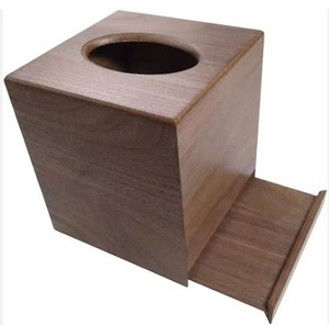 Nouveau couvercle de boîte à mouchoirs en bois élégant moderne pour la maison boîte à mouchoirs décorative brillant poli fabrication en gros - Product Image 3