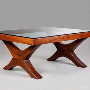 Table basse en bois finition mate, aspect doux, meubles de salon, élégance subtile pour des espaces intérieurs calmes - Product Image 1