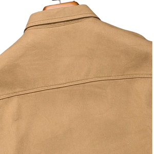 Chemise en jean kaki déchiré pour homme, manches courtes, boutonnée, style streetwear décontracté, 100 % coton sergé, haut léger tendance été - Product Image 4