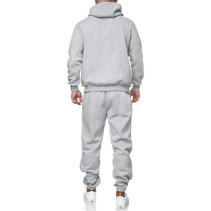 Super Fleece Slim Hoodies Set for Men Custom High Quality Heavy weight Sweatpants and <b>Hoodie</b> Set Men Blank Tracksuits - Product Image 4