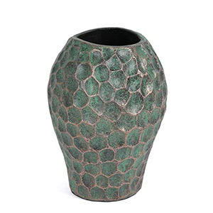 Florero de aluminio fundido negro antiguo - Product Image 6