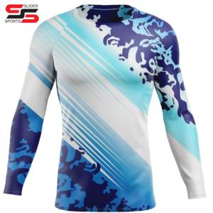 Flatlock Seams Raglan Sleeves Challenge Camisa de compresión de manga larga - Product Image 4