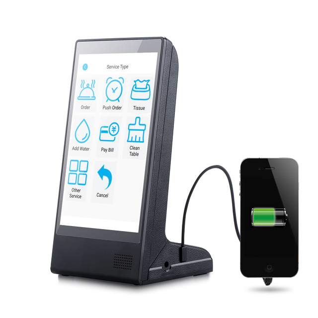 New Coffee Shop Android Order Call Button Table Top Digital Menu Advertising Display Restaurant Waiter Wireless Calling System
