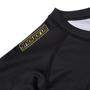 Logotipo personalizado impreso transpirable duradero de manga larga MMA Rashguard poliéster/Nylon sublimación camisa de compresión frontal en blanco - Product Image 2