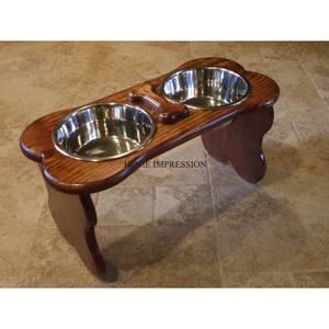 Nueva colección 2025, cuenco de comida de madera hecho a mano para perros, cuenco de comida metálico y de hierro para exteriores en India - Product Image 6