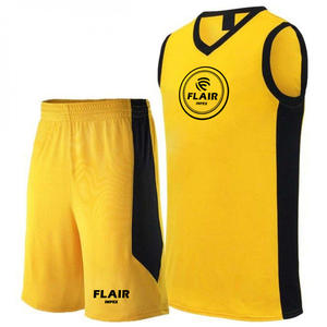 Ensemble de maillots de basket-ball 100% polyester de haute qualité pour hommes impression numérique personnalisable chemise de sport respirante hauts shorts Plus - Product Image 1