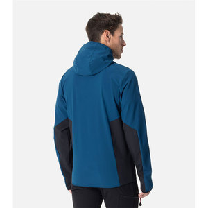Veste Softshell pour hommes en polyester uni personnalisé vierge/Veste Softshell pour hommes à fermeture éclair avec poches sur manches personnalisées - Product Image 3
