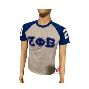 เสื้อยืดแขนยาวปักลาย Zeta Phi Beta คอกลมทรงปกติสำหรับผู้ชาย สีเทา-น้ำเงิน ผ้าฝ้ายเจอร์ซีย์ สวมใส่สบายๆ ในฤดูใบไม้ผลิ เป็นมิตรกับสิ่งแวดล้อม - Product Image 2