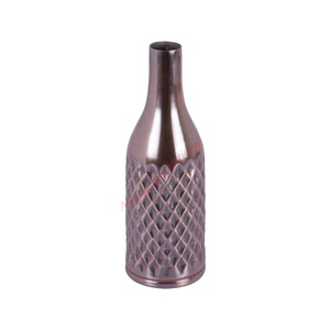 Florero de Metal para decoración del hogar, jarrones de diseño a la moda con acabado antiguo de cobre, a precio asequible - Product Image 2