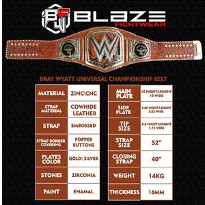 Ceinture de champion WWE Bray Wyatt, ceinture de champion en cuir véritable, ceintures de luxe en provenance du Pakistan - Product Image 6